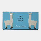 Aangepaste namen, tekst & kleur Cool Lama's Bureaumat (Voorkant)