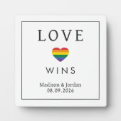 Aangepaste namen / tekst regenboog LIEFDE Fotoplaat (Voorkant)