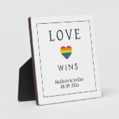 Aangepaste namen / tekst regenboog LIEFDE Fotoplaat (Voorkant)