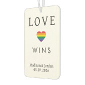 Aangepaste namen / tekst regenboog LIEFDE Luchtverfrisser (Links)