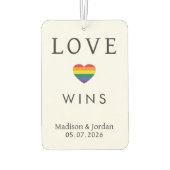 Aangepaste namen / tekst regenboog LIEFDE Luchtverfrisser (Achterkant)