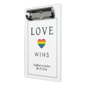 Aangepaste namen / tekst regenboog LIEFDE Mini Klembord (Angled2)