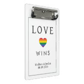 Aangepaste namen / tekst regenboog LIEFDE Mini Klembord (Schuin)