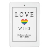 Aangepaste namen / tekst regenboog LIEFDE Mini Klembord (Achterkant)