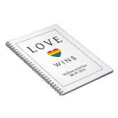 Aangepaste namen / Tekst Regenboog LIEFDE Notitieboek (Rechterzijde)