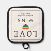 Aangepaste namen / tekst regenboog LIEFDE Pannenlap (Voorkant)