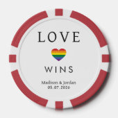 Aangepaste namen / tekst regenboog LIEFDE Poker Chips (Voorkant)