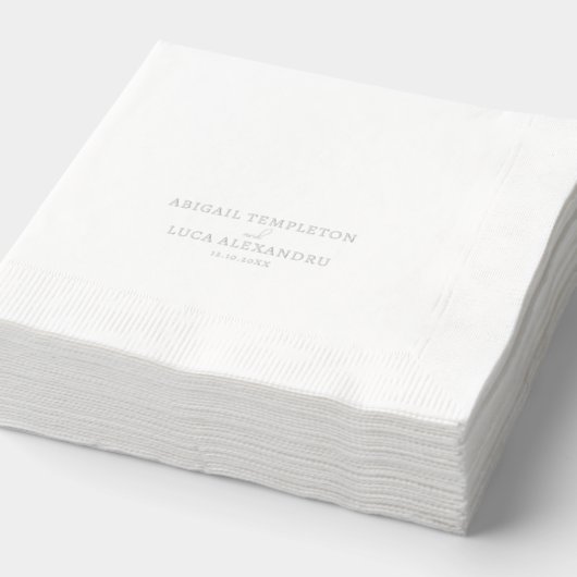 Aangepaste Namen Trouwen Verloving Bruid Folie Servetten (Detail)