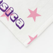 Aangepaste namen Typografie Roze sterren Fleece Deken (Hoek)