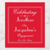 Aangepaste namen van Chic Script ActionScript Enga Wijn Etiket (Enkel label)