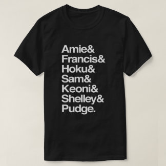 Aangepaste namen van gezinsleden t-shirt