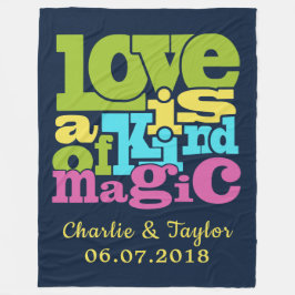 Aangepaste namen van Magical Love & date fleece de Deken