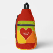 Aangepaste namen voor Heart Pattern Sling Bag (Voorkant)