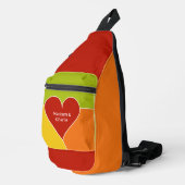 Aangepaste namen voor Heart Pattern Sling Bag (Rechterhoek)