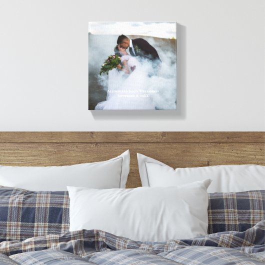 Aangepaste namen voor huwelijksfoto's Datum Canvas Afdruk (Insitu (Slaapkamer))