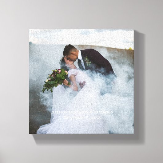 Aangepaste namen voor huwelijksfoto's Datum Canvas Afdruk (Voorkant)
