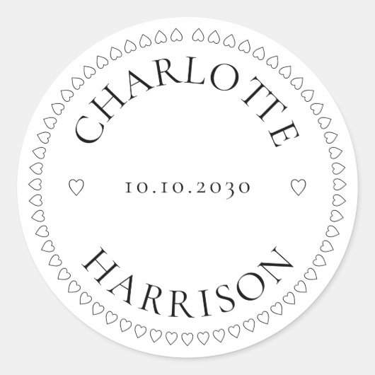 Aangepaste namen Weddenschap-cadeaubonstickers Ronde Sticker (Voorkant)