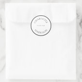 Aangepaste namen Weddenschap-cadeaubonstickers Ronde Sticker (Tas)