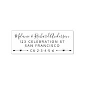 Aangepaste namen Wedstrijdende pijlen en het adres Rubberstempel (Afrduk)