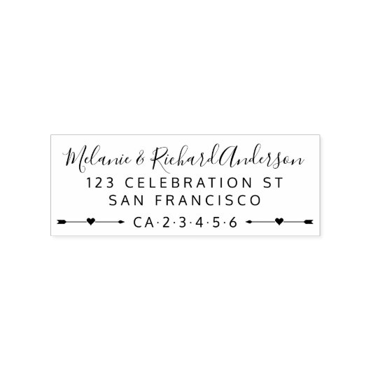 Aangepaste namen Wedstrijdende pijlen en het adres Rubberstempel (Afrduk)