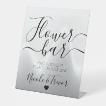 Aangepaste namen Zilveren golf Calligrafie Bloem B
