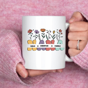 Aangepaste Nana en Kinder naam Shirt Moederdag Gif Koffiemok
