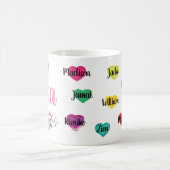 Aangepaste Nana-Mok met de namen van de kleinkinde Koffiemok (Center)