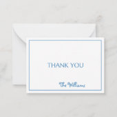 Aangepaste Nantucket Basket Blauwe Hortensia's Dan Notitiekaartje (Achterkant)