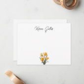Aangepaste Narcis Notitiekaart | Notitiekaartje (Voorkant / Achterkant in situ)