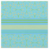 Aangepaste narcissen strepen op luchtblauw patroon stof (Close Up)