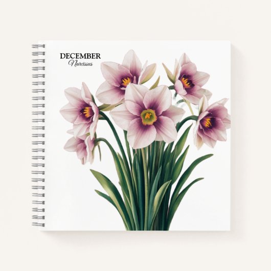 Aangepaste Narcissus Bloom - December Gift Notitieboek (Voorkant)
