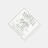 Aangepaste Nashville Bachelorette Rodeo Cocktail Servet (Hoek)