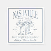 Aangepaste Nashville Bachelorette Rodeo Cocktail Servet (Voorkant)