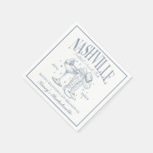 Aangepaste Nashville Bachelorette Rodeo Cocktail Servet (Hoek)