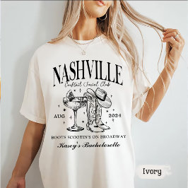 Aangepaste Nashville Bachelorette Rodeo Cocktail T-shirt