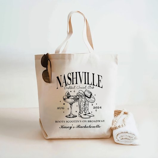 Aangepaste Nashville Bachelorette Rodeo Cocktail Tote Bag