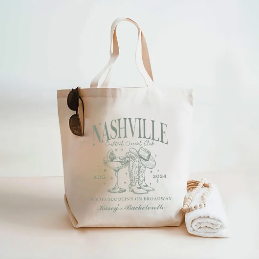 Aangepaste Nashville Bachelorette Rodeo Cocktail Tote Bag