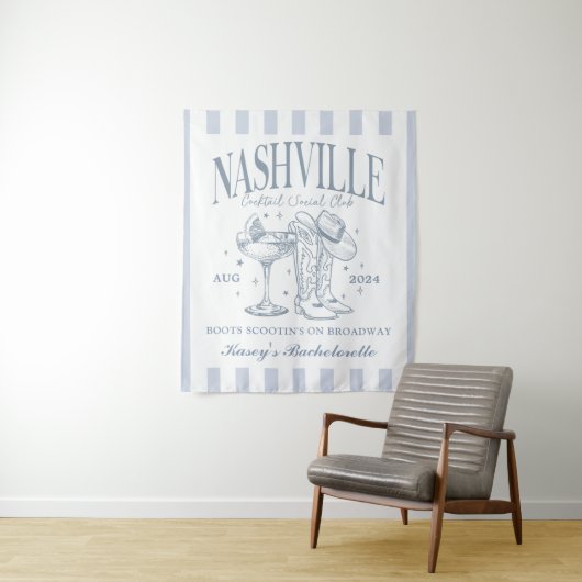Aangepaste Nashville Bachelorette Rodeo Cocktail Wandkleed (In situ)