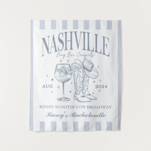 Aangepaste Nashville Bachelorette Rodeo Cocktail Wandkleed (Voorkant)