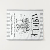 Aangepaste Nashville Bachelorette Rodeo Cocktail Wandkleed (Voorkant (horizontaal))