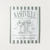 Aangepaste Nashville Bachelorette Rodeo Cocktail Wandkleed (Voorkant)