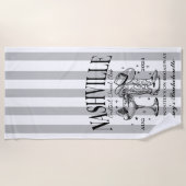 Aangepaste Nashville Bachelorette Rodeo Strandlake Strandlaken (Voorkant)