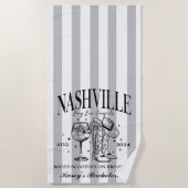 Aangepaste Nashville Bachelorette Rodeo Strandlake Strandlaken (Voorkant)