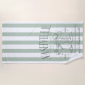 Aangepaste Nashville Bachelorette Rodeo Strandlake Strandlaken (Voorkant)