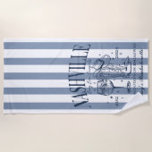 Aangepaste Nashville Bachelorette Rodeo Strandlake Strandlaken (Voorkant)