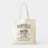 Aangepaste Nashville vrijgezellen rodeo cocktail Tote Bag (Achterkant)