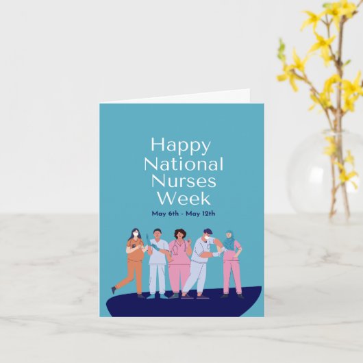 Aangepaste nationale verpleegweek kaart (Gele Bloem)