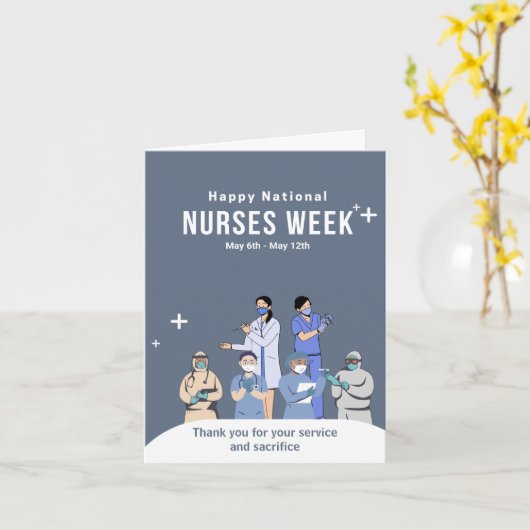 Aangepaste nationale verpleegweek kaart (Gele Bloem)