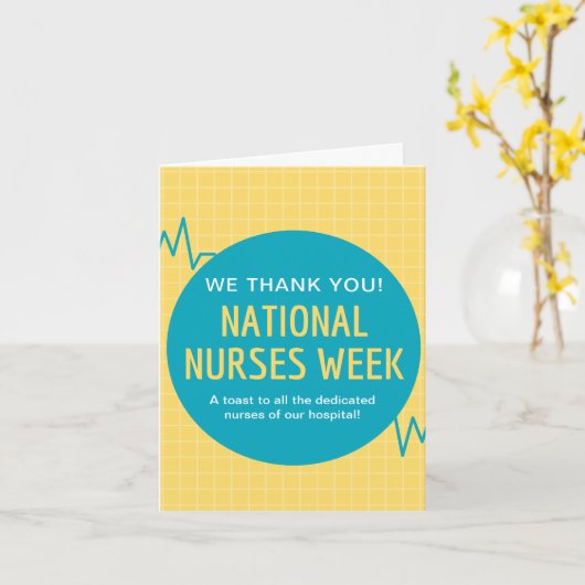 Aangepaste nationale verpleegweek kaart (Gele Bloem)