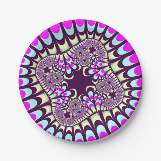 Aangepaste Native Paint Flower Papieren Borden Bordje (Voorkant)